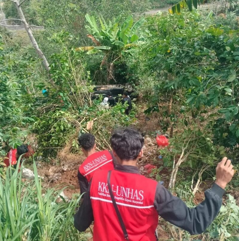 Foto : Mahasiswa KKN Unhas Mengalami Kecelakaan di Kabupaten Bantaeng, Kamis (13/08/2026)