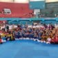 Sebanyak 1.011 karateka meramaikan Kejuaraan Karate Open Pangkorpasgat Cup 2026 di GOR Sudiang, Makassar, Jum'at (11/09/2026)