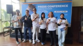 Konferensi pers Road to Give 2026 yang berlangsung di Four Points by Sheraton Makassar, Kamis (8/10/2026). Foto : temukata.com