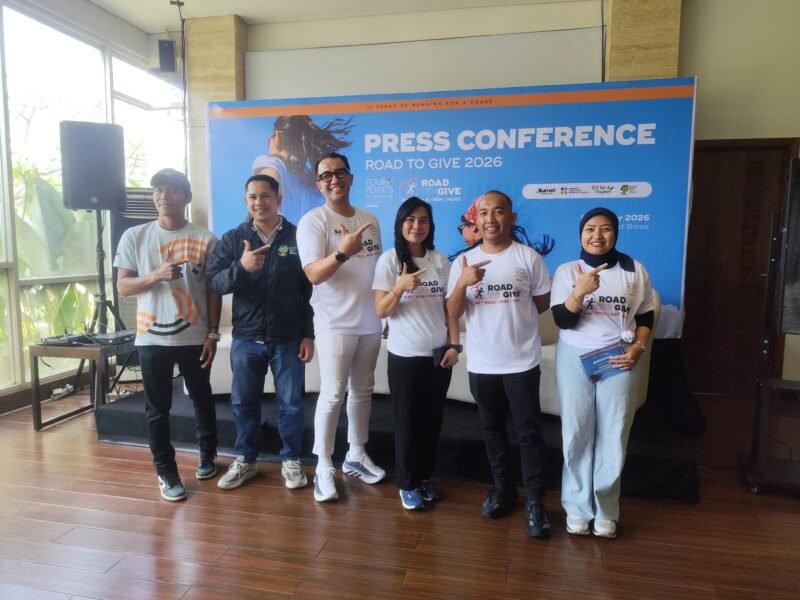 Konferensi pers Road to Give 2026 yang berlangsung di Four Points by Sheraton Makassar, Kamis (8/10/2026). Foto : temukata.com
